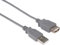 PremiumCord Cable de Extensión USB 2.0 de 3m, Cable de Datos de Alta Velocidad hasta 480Mbit/s, Cable de Carga, USB 2.0 Tipo a Hembra A Macho, 2X Apantallados, Color Gris, Longitud 3m