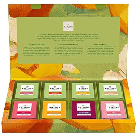 Taylors of Harrogate Assorted Green Teas and Fruit Infusions Selection Gift Box, Father's Day Gift Set, 8 Flavours (Total of 48 Tea Bags)