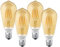 LEDVANCE Smarte LED-Lampe mit Bluetooth Mesh Technologie, Filament Edison Gold, Sockel E27, Dimmbar, Warmweiß (2400K), ersetzt Glühlampen mit 50W, steuerbar mit Alexa und Google, 4er-Pack