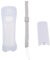 ruiruiNIE Silikon-Schutzhülle Batterie Hintertür Shell Handschlaufe Kit Ersatz für WII Remote Controller Controller Kit Weiß