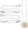 MAMOI® Schaukel Seil 50kg | 2 x Schaukelseil Verlängerung mit Metall Schaukelhaken Karabiner | Natürliche Seil mit Karabiner | 100% ECO | Made in EU
