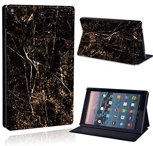 FINDING CASE For Amazon Fire HD 10 (9th gen 2019) Tablet - Printed PU Flip Leather Smart Lightweight Shell Stand Cover Case for Fire HD 10 (9th gen 2019) (saint laurent marble)