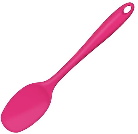 Premier Housewares Silicone Spoon for Cooking, Non Stick Kitchen Utensils, 5x3x28cm, Pink - Zing