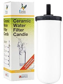 British Berkefeld | Ultra-Fluorid-Keramik-Trinkwasser-Filterkartusche | Ersatzkerze für Schwerkraftfilter | reduziert Fluorid, Chlor und mehr | W9120133 | (1 Stück)