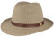 Breiter Chapeau de Paille Bogart Chapeau de Soleil d'été – 100% Paille Papier – Pliable Particulièrement Léger Flexible Doux pour la Peau et Confortable - Gris - XX-Large