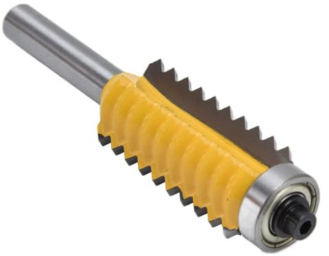 Finger Joint Router Bit, Mehrperlenfräser, Holzbearbeitung Fräser Kit, Keilzinkenfräser, Holz Fräser Router Bit Oberfräser, 8mmx24mm V-Gelenkfräser Leimfräser Gerät V Zapfenfräsmaschine