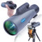 Telescopio Monocular, 10-30X50 Zoom HD Monocular con agua A prueba golpes, FMC BAK4 Prisma Telescopio monocular de alta potencia con correa de mano Adaptador de teléfono para observación Caza Camping