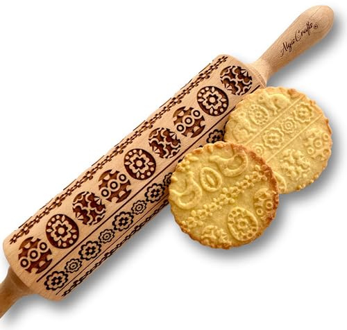 OSTERBAND Geprägte Nudelholz. Teigrolle für Hausgemachtes Gebäck für Ostern. Nudelholz mit muster von Algis Crafts