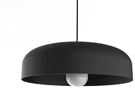 L+, Hängelampe Wohnzimmer Metall Zylinder Form Kronleuchter Moderne Küche Kronleuchter Durchmesser 40cm-50cm (Schwarz Matt)