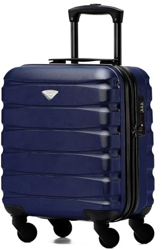 Flight Knight Leichtes, Starres Abs-handgepack Mit 4 Radern, Zugelassen Fur Uber 100 Fluggesellschaften, Darunter Air France, Ryanair Und Easyjet, 45x36x20cm