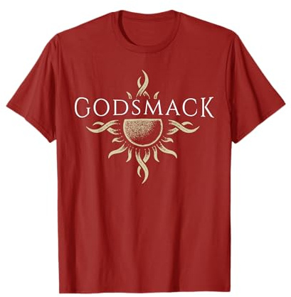 Godsmack – Logo Sun On Cranberry T-Shirt