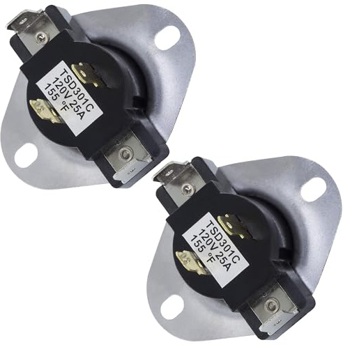 BlueStars WP3387134 3387134 Thermostat de cyclisme pour sèche-linge Whirlpool Kenmore Remplace AP6008270 306910 3387135 3387139 ET187 PS11741405