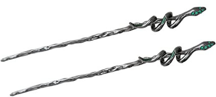 minkissy Baguettes à Cheveux Serpent En Lot De 2, Accessoires Chinois Pour Femmes, Bâtons à Cheveux Noir Vintage, Décor Strass, Pour Chignons Et Coiffures De Fête