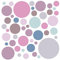 WandSticker4U®- 6 Bögen, 93 PUNKTE zum Kleben, pastell ROSA LILA BLAU GRAU I Wandtattoo Punkte Kinderzimmer Wandsticker Kreise Dots I Möbelsticker Klebepunkte Mädchen & Junge Deko GROß
