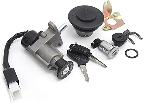 Aramox Gas-Zündschlüsselschloss, Zündschlossbaugruppe 4-Draht für Gas-Roller 50 150 139QMB GY6 Chinesische Moped-Neuheit