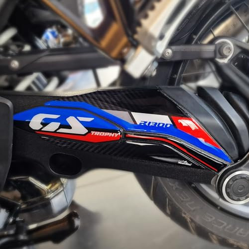 Resin Bike Aufkleber für Motorrad Kompatibel mit BMW R 1300 GS Trophy 2023-2025. Schutz Motorrad Hinterradschwinge vor Stößen und Kratzern. Aufklebersatz 3D-Harzklebstoff - Stickers Made in Italy