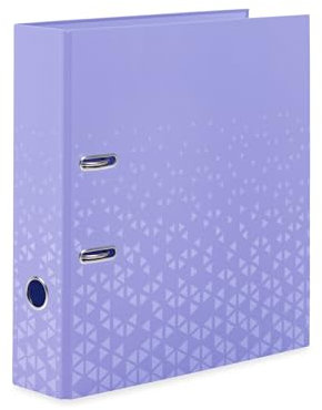 HERMA Ordner A4 Farbe Violett Lila, 7 cm breit, Kinder Ringordner mit Muster, einfarbiger Aktenordner mit glänzender Veredelung und Innendruck für Jungen und Mädchen