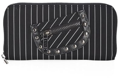 Banned Alternative Black Core Pinstripe Frauen Geldbörse schwarz