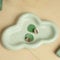 Lynagert Cloud Trinket Dish, Chubby Jewelry Tray, Ceramic Jewelry Ring Trinket Dish for Rings Earrings Necklace Organizer, Mother's Day Thanksgiving Christmas Birthday Bridesmaid Gifts (T-Green tea)