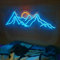 HFHungkeong LED Neon Schild Mountain Dimmbar Groß Neon Sign Wiederverwendbar und Aufhängen Sonnenaufgang Neonschild Dekorative Wand Fenster Kunstlampe für Wohnzimmer Schlafzimmer Bar Cafe 42 x 15 cm