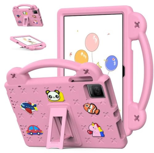 TCL TAB 10 Gen 2 - Funda para niños de 10.36 pulgadas 2023, apta para niños, diseño lindo de bricolaje, asa con soporte, funda protectora ligera de EVA, rosa
