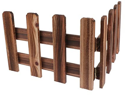 Cenz-888 Dekorativer Gartenzaun 1pc Massivholz Gartenzaun Hof Trennwand Holzzaun Home Dekoration Zaun for Garten im Freien Zaundekoration Outdoor-Dekor