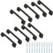 Bosdontek 10 Pieza Tiradores Cocina, Negro Tiradores Armarios Tiradores Cajones con Tornillos, Modernos Tiradores de Muebles Tiradores para Puertas y Muebles para Armario (Distancia Del Agujero 128MM)