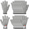 PATIKIL Cut Resistant Gloves, 8 Pair Level 5 Protection Anti Cutting Gloves Cut Proof Gloves for Kitchen Wood Carving Working, Medium, Gray