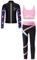Yruioon Kinder Trainingsanzug Mädchen Sportanzug 3tlg. Sweatjacke mit Sport BH Tops Leggings Sport Set Jogginganzug Fitness Yoga Gym Tanz Streetwear Rosa 122-128