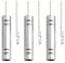 Tearmier 3 Pack Chrome Light Pull Handle with Chain, Corrosion-Resistant Pull Cord Weight Handle for Bathroom Fan/Light Switch, Easy Install 150cm Cord Connectors (Silver)