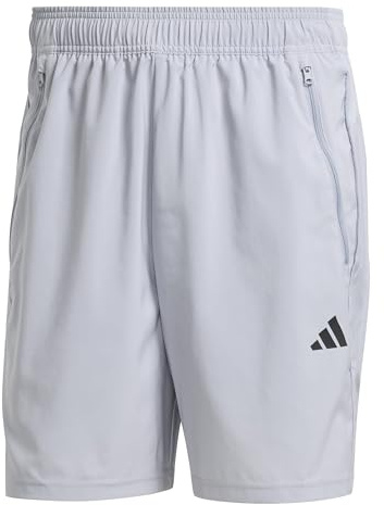 adidas Men's Train Essentials Woven Training Shorts, Halo Silver/Black, XXL