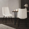 ML-Design Esszimmerstühle 2er Set Beige, Wohnzimmerstühle mit Stoffbezug und schwarzen Metallbeinen, Küchenstühle mit Rückenlehne, Polsterstühle für Esszimmer Wohnzimmer Küche Büro, Gepolsterte Sessel