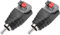 sourcing map 2 Pack Speaker RCA Male Speaker Wire Cable RCA Female Speaker Wire Adapter to Audio Male Female RCA Connector Adapter Plug Jack, Black