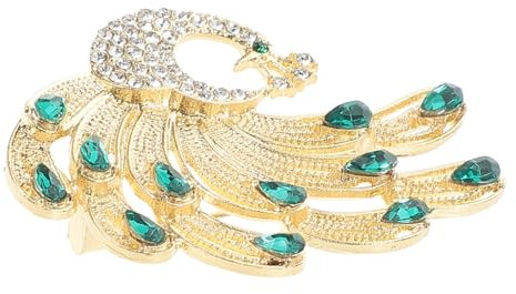 Holibanna Broche Phénix broche fantaisie broche chic broche pour soirée broche colorée broche mode broches en strass pour femmes broche de paon bijoux de bal pour les femmes diamant Green