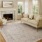 HUGEAR Vintage Blau Waschbarer Teppich Wohnzimmer 150x210cm Retro Rugs for Living Room Weich rutschfest Groß Tepich Kurzflor Schlafzimmer Carpet Living Room Bedroom Esszimmer Teppiche Büro