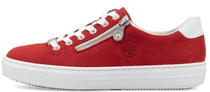 Rieker Women Lace-Up Shoes L59L1, Ladies Comfort Shoes (Red, UK Footwear Size System, Adult, Women, Numeric, Medium, 4)