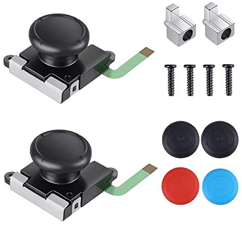 Pluuttiem 2Er-Pack Joycon-Joystick-3D-Analog-Joystick-Daumensticks für, Teilreparatursatz