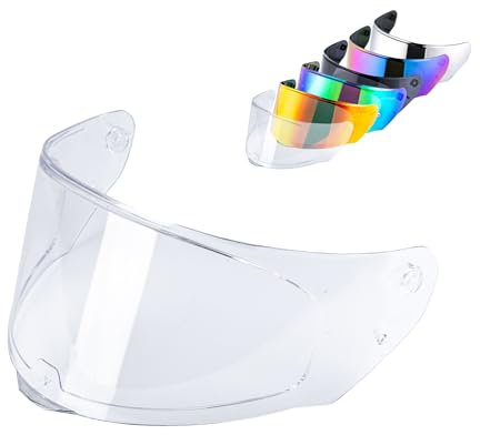Helmvisier für FF328/FF800/FF353,Motorradhelm Visier,Motorrad Windschutz Helm Objektiv Visier Vollgesichts.UV Schutz Helmvisier (Klar)