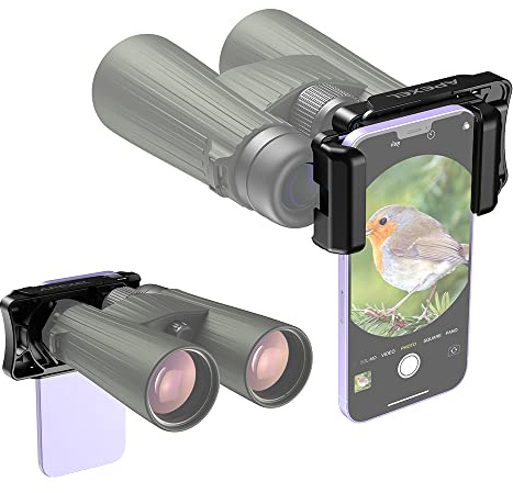 lvifloae Telescope Phone Adapter Single Tube Telescope Binocular Microscope 23mm 50mm Binocular Photo Adapter for Android and Phone Stand Installation