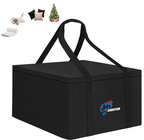 SIRUITON Gartenkissen-Tasche 600D Oxford,Wasserdicht,81x81x61cm | UV-beständig,mit Griff & Reißverschluss,für Terrassenkissen & Weihnachtsbaum,langlebig,vielseitig,Outdoor-Schutz,staubdicht