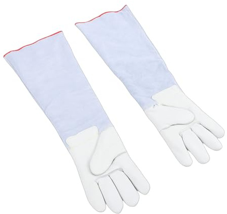ZDAGELD Frostschutzhandschuhe, Sicherheitsschutzleder für den Umgang mit Trockeneis, 60 Cm Länge, Kryogen, Hochtemperaturbeständig, Labor, Industrie, Feuerlöschung, Wärmeisolierung