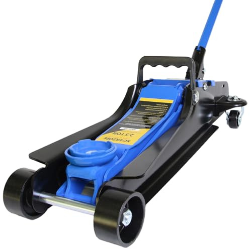 KOERZORE 2.5 Ton Car Jack Low Profile Hydraulic Floor Jack, 5500 lbs Capacity, 3.4-15.2 Lifting Range, Alloy Steel, Black, for Sedans and SUVs