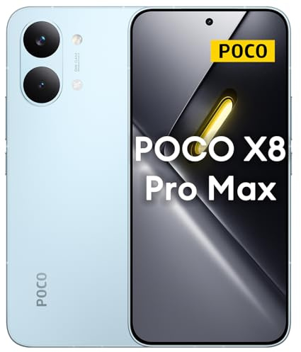 XIAOMI POCO X8 Pro Max 5G Smartphone 12GB+256GB, 8500mAH Battery, MediaTek Dimensity 9500s, 6.83 120Hz Ultra-bright Amoled Display, 50MP Light Fusion 600 with OIS, Blue (No In-box Charger)