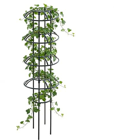 Woalopted Robuste Metall-Spaliere für Tomaten | Robustes Metall, rostfrei,Obelisk-Spalier für Weinreben - Rankhilfe als Obelisk für Clematis, & Kletterpflanzen – Für drinnen, draußen, Gewächshaus &