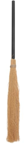 Alipis Escoba de Bruja Pequeña de Madera y Plástico para Cosplay y Decoración de Halloween, Accesorio Portátil sin Rebabas Adecuado Fiestas Temáticas