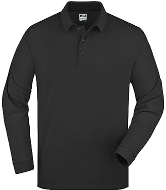 James & Nicholson Langarmpolo - Piqué Poloshirt mit Langen Ärmeln für Damen und Herren