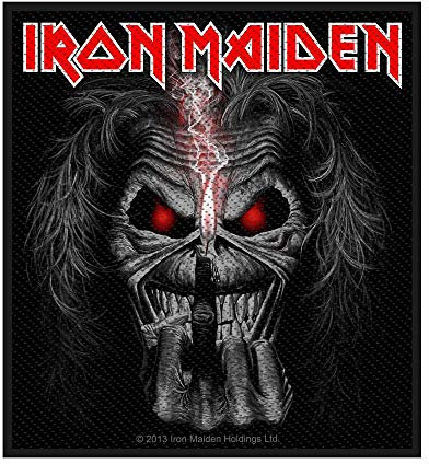Iron Maiden Eddie Candle Finger Album Cover Iron Sew On Patch Badge Fan Official