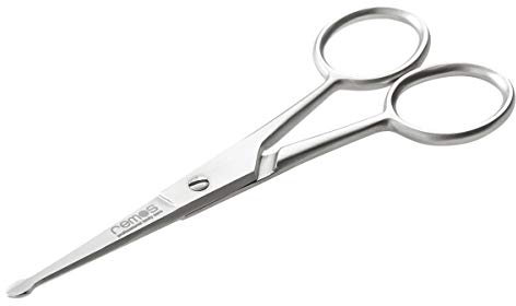 REMOS Nasenhaarschere mit runden Spitzen - aus rostfreiem Edelstahl - 11.5 cm