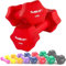 MOVIT 2er Set Neopren Hanteln, Kurzhanteln mit Oberfläche aus Neopren, 2x 3 kg Rot