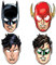 Partymasken - Justice League Party - 8er-Pack, Weiß
